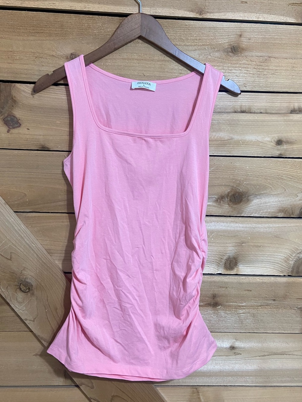 Zenana Outfitters Pink Scoop Neck Tank Top - Women's Sleeveless Top